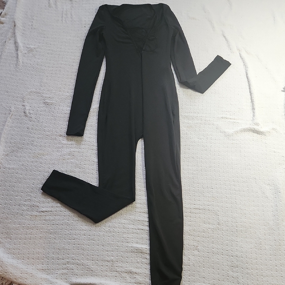 Black Long Sleeve Jumpsuit